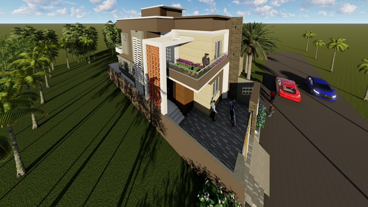 Aerial architectural render used for detailed drawings