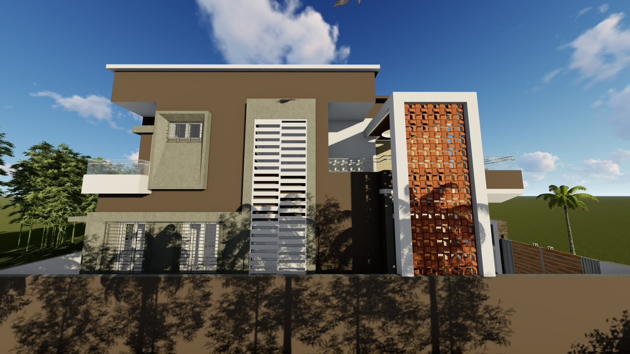 Jaali lattice elevation design detail